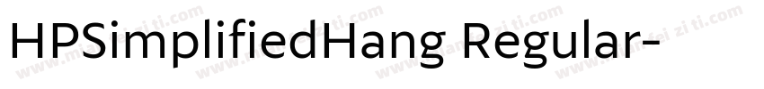 HPSimplifiedHang Regular字体转换